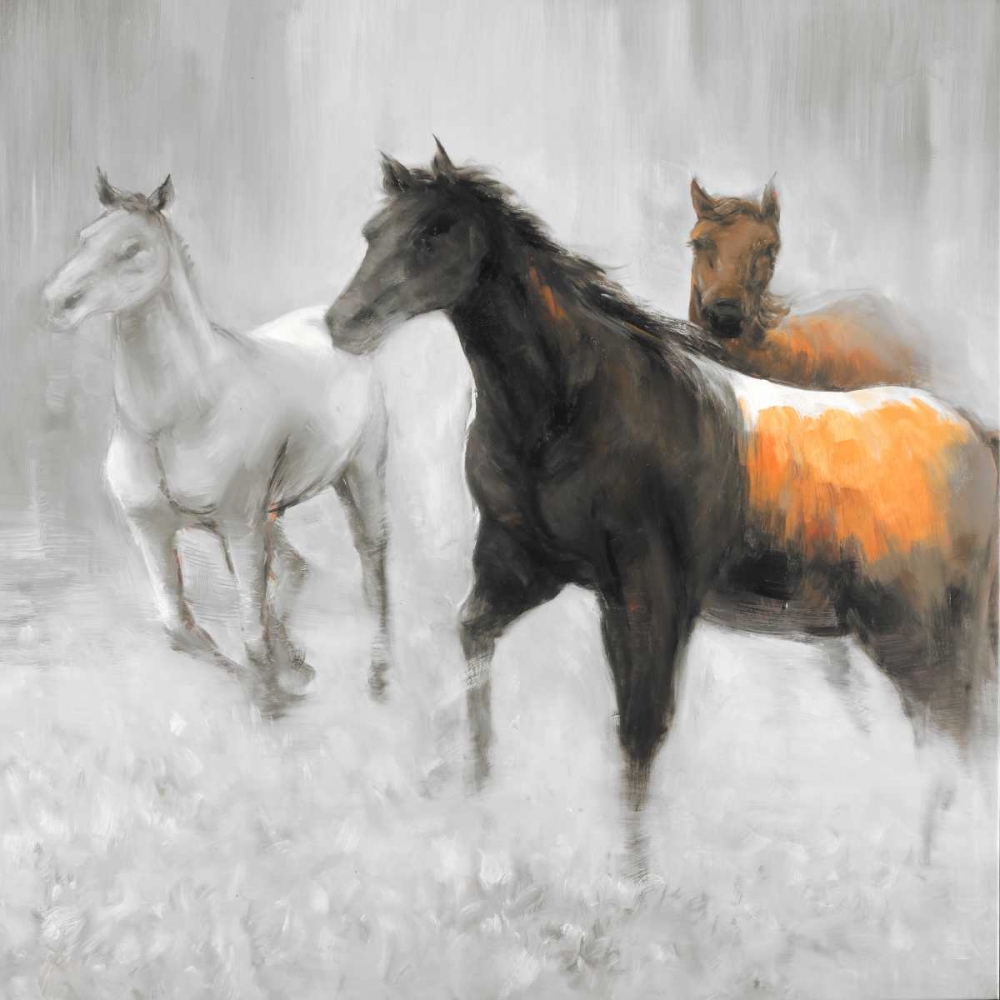 Abstract Herd of Horses art print by Atelier B Art Studio for $57.95 CAD