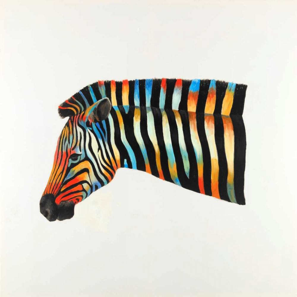 Colorful Zebra art print by Atelier B Art Studio for $57.95 CAD