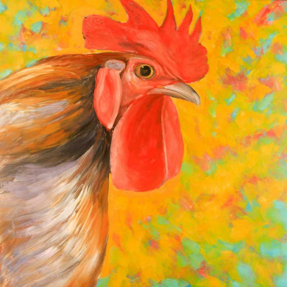 Colorful Rooster art print by Atelier B Art Studio for $57.95 CAD