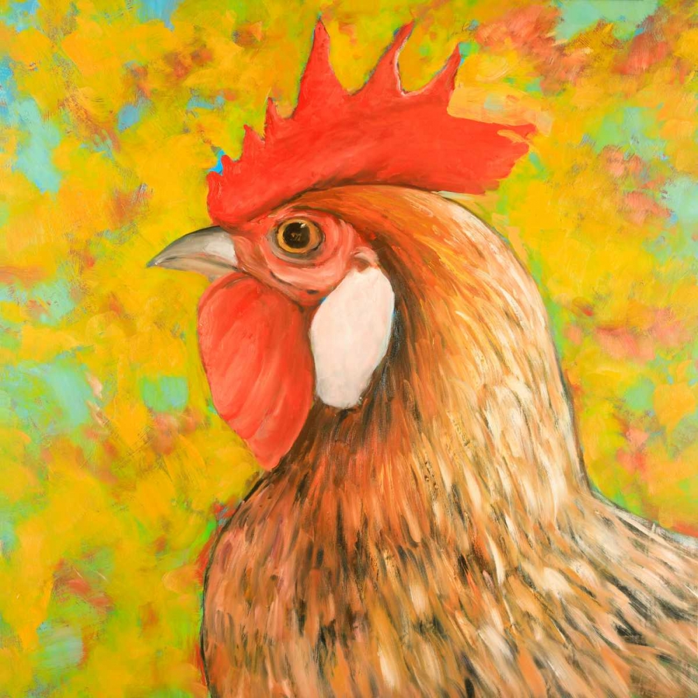Colorful Chicken art print by Atelier B Art Studio for $57.95 CAD