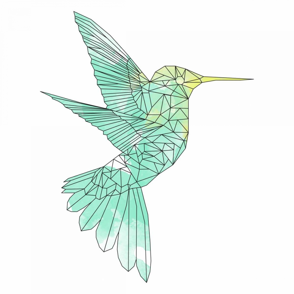 Geographic Hummingbird art print by Atelier B Art Studio for $57.95 CAD