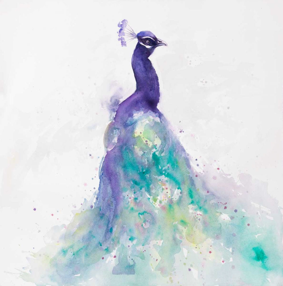 Abstract Peacock in Watercolor art print by Atelier B Art Studio for $57.95 CAD