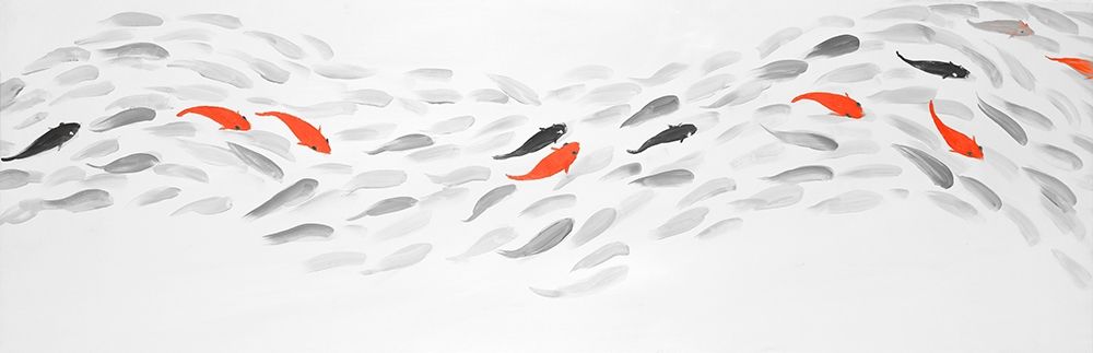 SWIMMING FISH WAVE art print by Atelier B Art Studio for $57.95 CAD