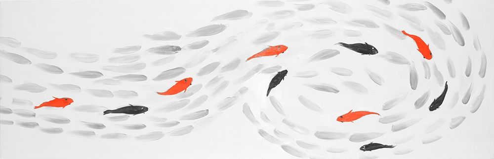 SWIMMING FISH SWIRL art print by Atelier B Art Studio for $57.95 CAD