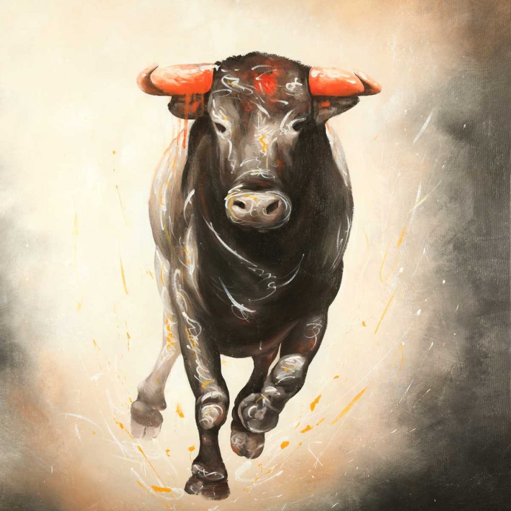 Bull Running art print by Atelier B Art Studio for $57.95 CAD
