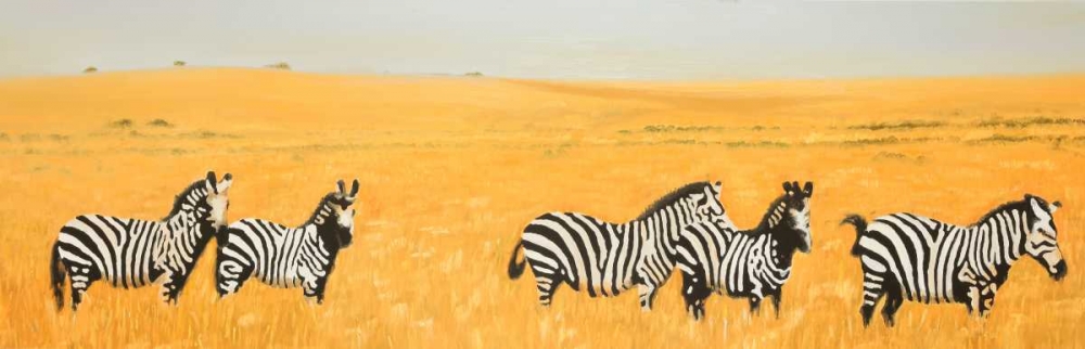 Herd of Zebra art print by Atelier B Art Studio for $57.95 CAD