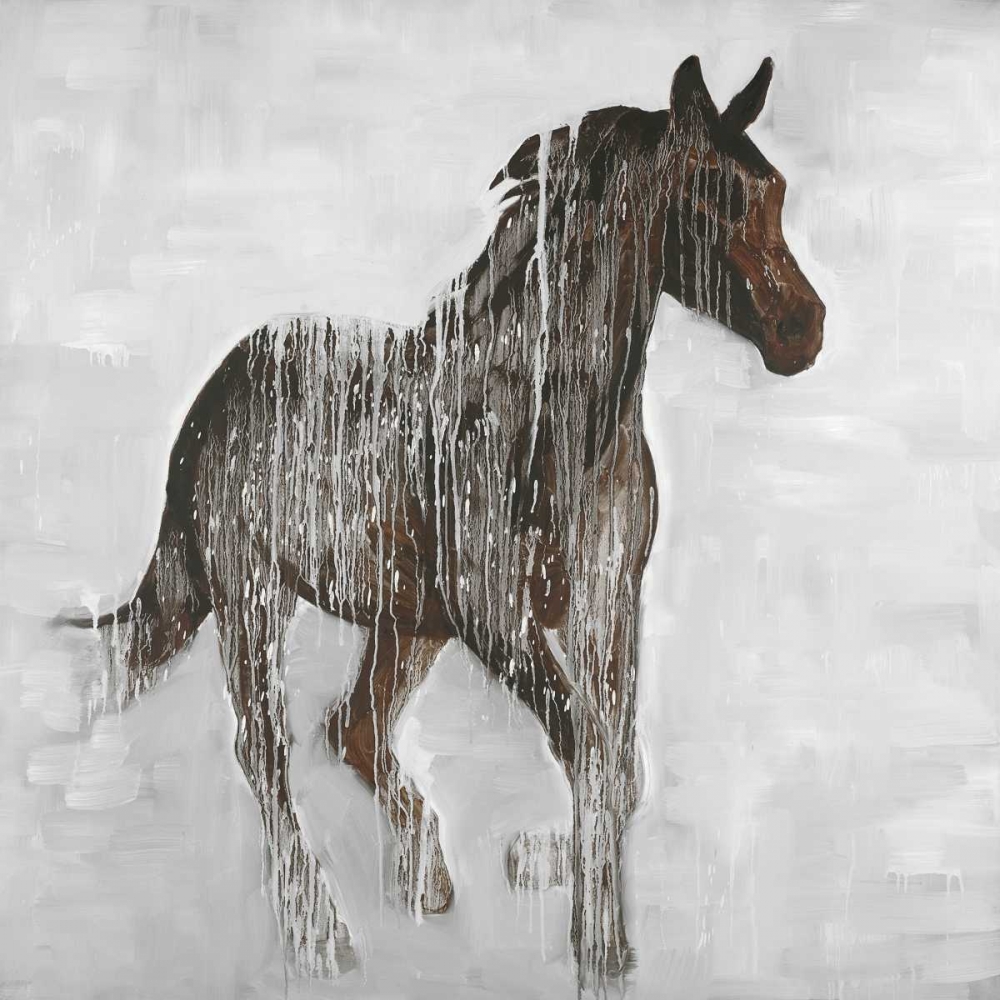 Abstract Brown Horse art print by Atelier B Art Studio for $57.95 CAD
