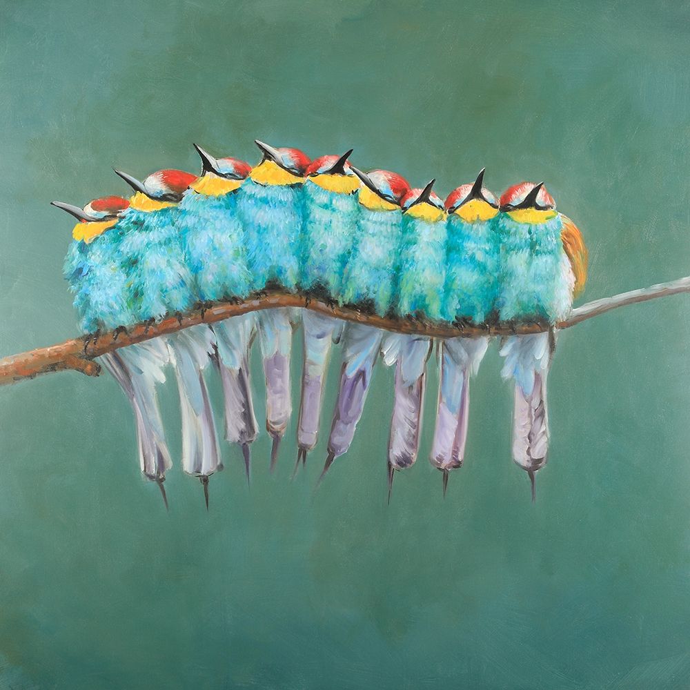 Bunch of Birds on a Branch art print by Atelier B Art Studio for $57.95 CAD