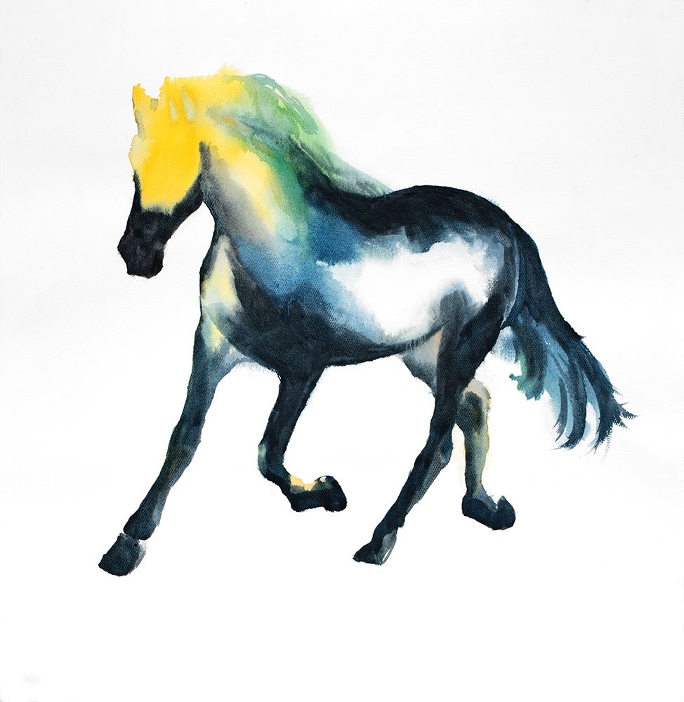 Galloping Colorful Horse art print by Atelier B Art Studio for $57.95 CAD