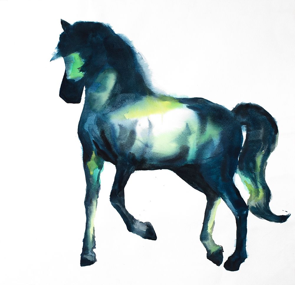 Calm Colorful Horse art print by Atelier B Art Studio for $57.95 CAD