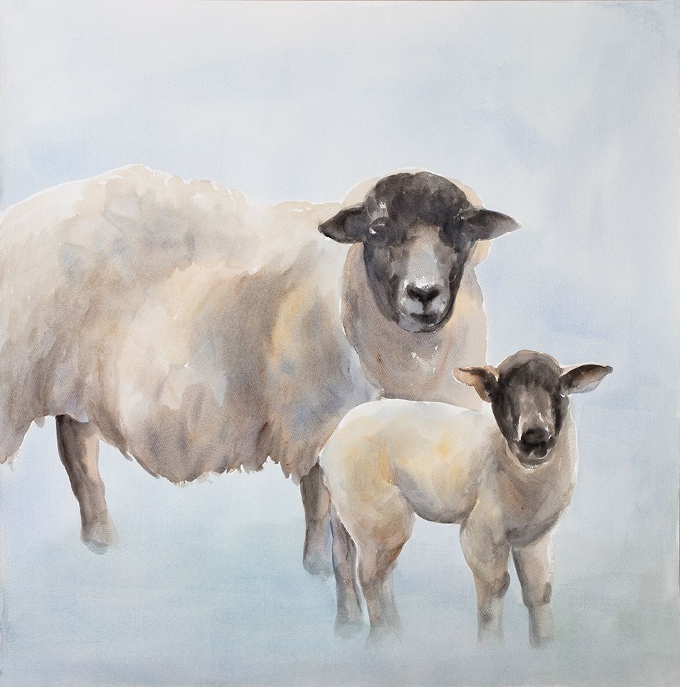 Sheep with a Lamb art print by Atelier B Art Studio for $57.95 CAD