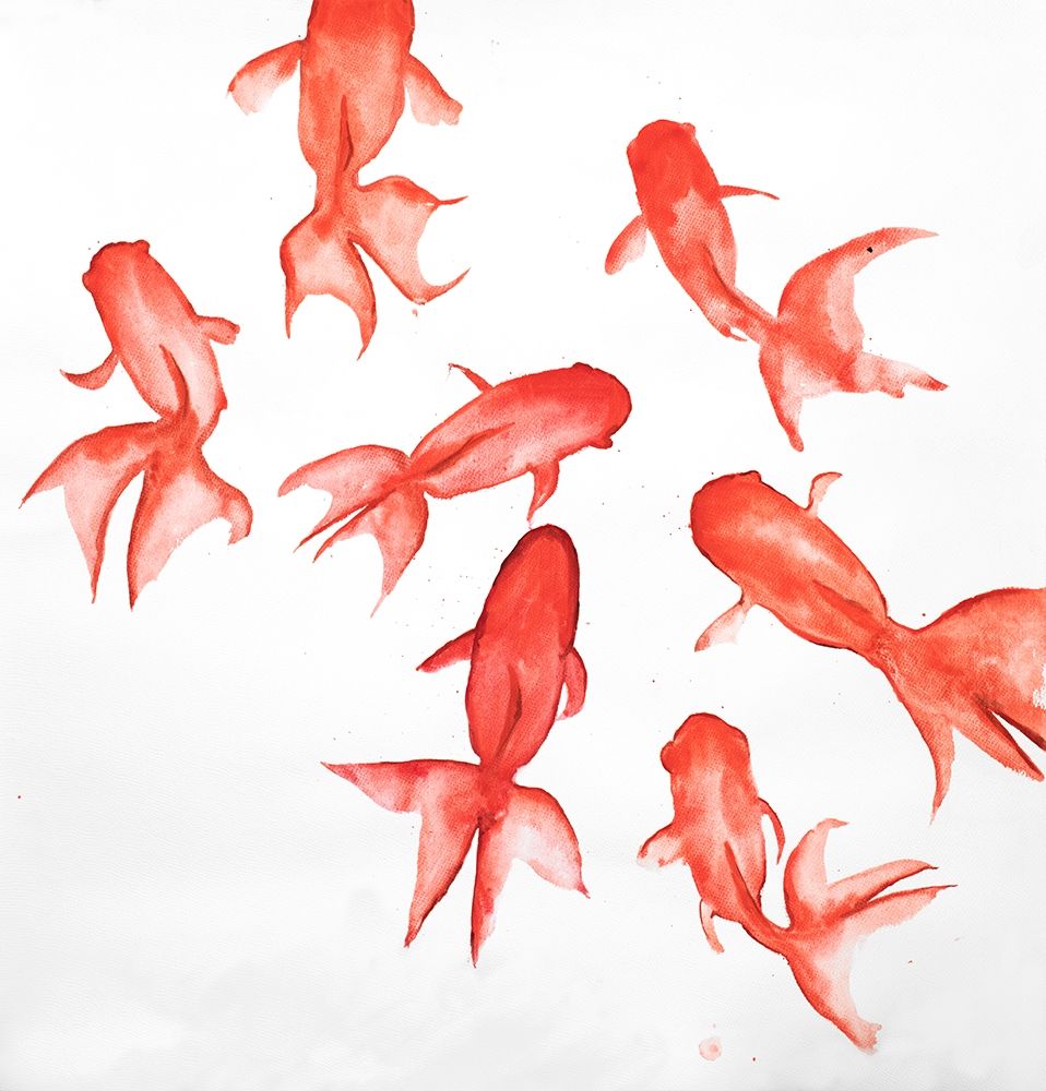 RED FISHES art print by Atelier B Art Studio for $57.95 CAD