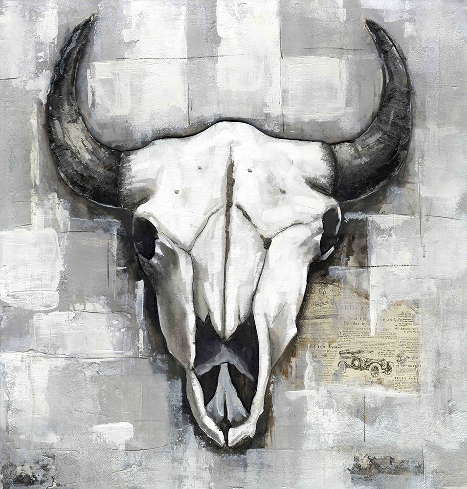 INDUSTRIAL STYLE BULL SKULL art print by Atelier B Art Studio for $57.95 CAD