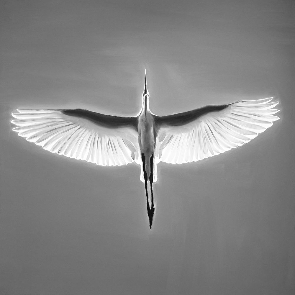 GREAT BLUE HERON IN FLIGHT art print by Atelier B Art Studio for $57.95 CAD