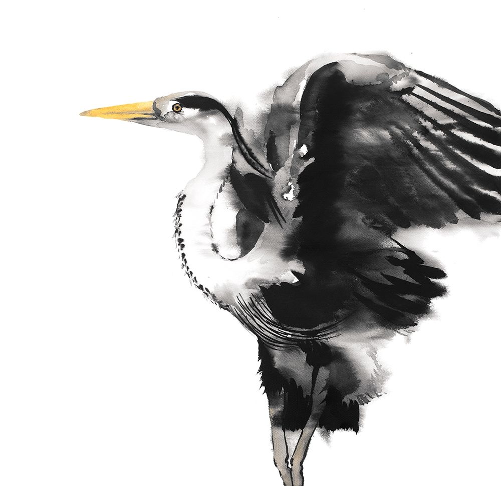 HERON art print by Atelier B Art Studio for $57.95 CAD