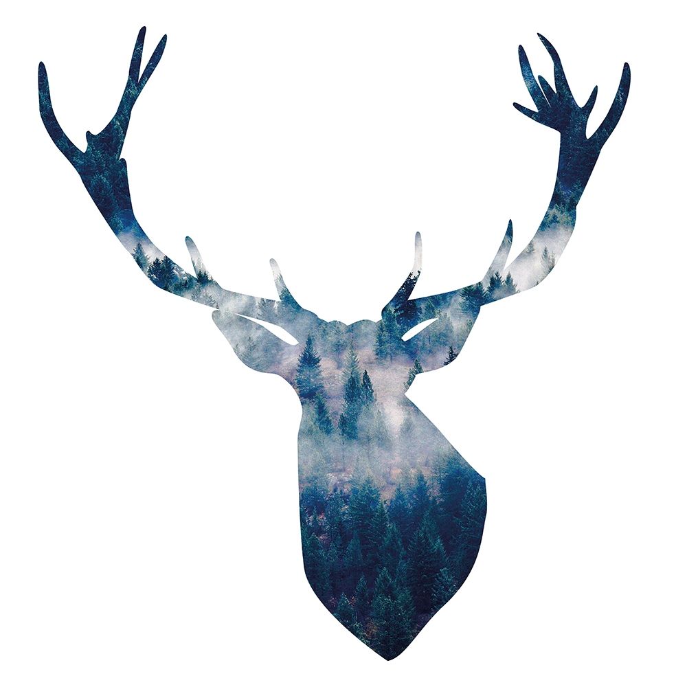 DEER HEAD LANDSCAPE art print by Atelier B Art Studio for $57.95 CAD