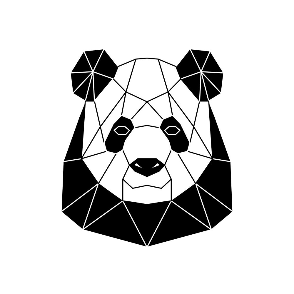 GEOMETRIC PANDA art print by Atelier B Art Studio for $57.95 CAD