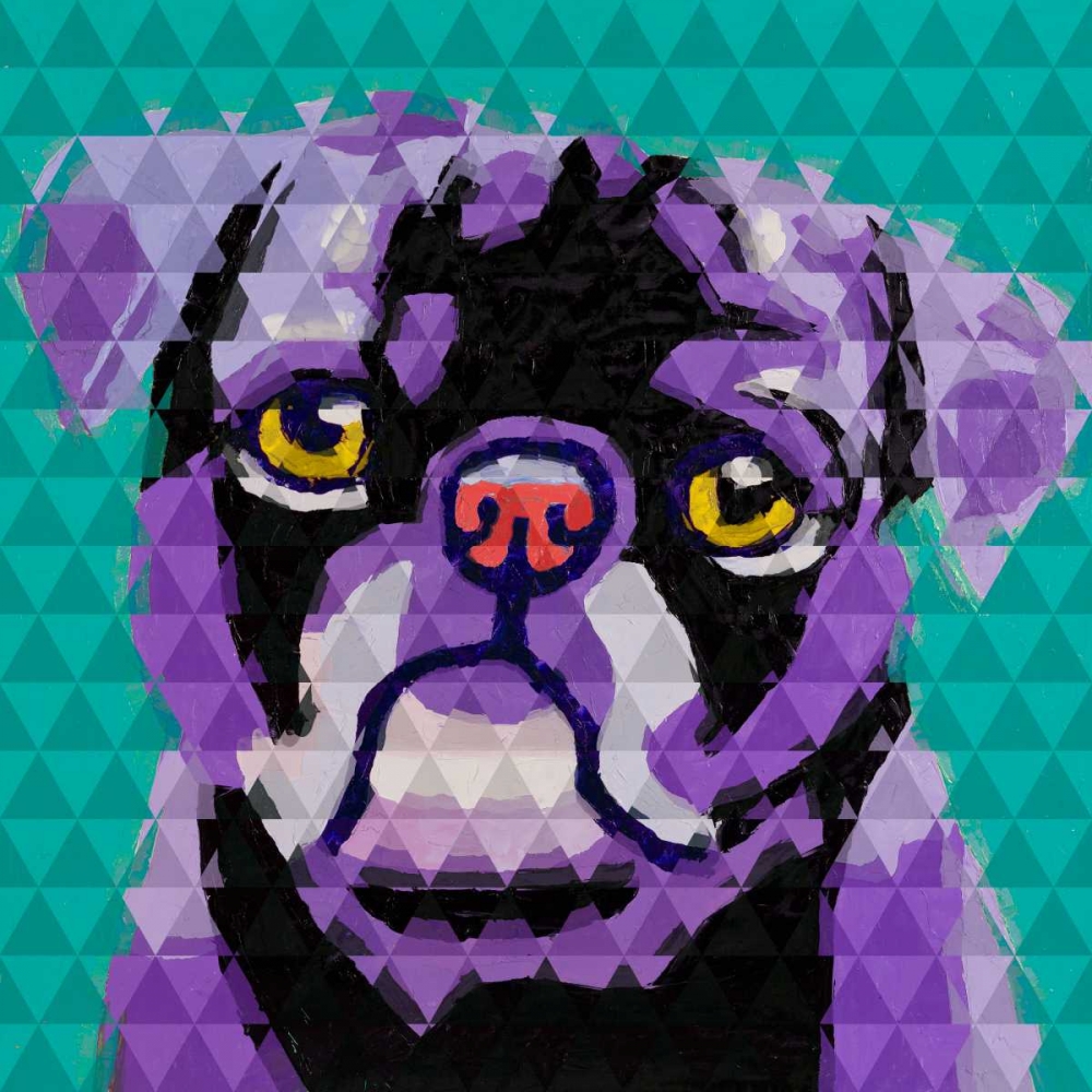 Geometric Pug art print by Atelier B Art Studio for $57.95 CAD