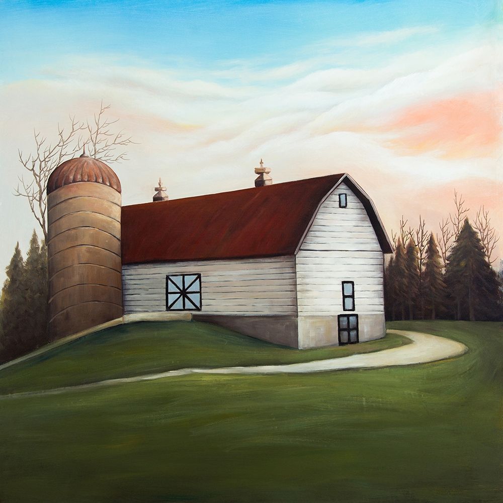 White barn view art print by Atelier B Art Studio for $57.95 CAD