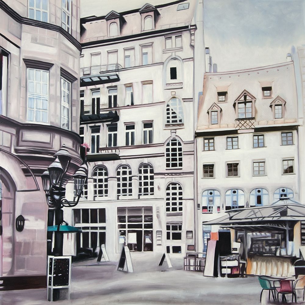 STREET SCENE IN GERMANY art print by Atelier B Art Studio for $57.95 CAD