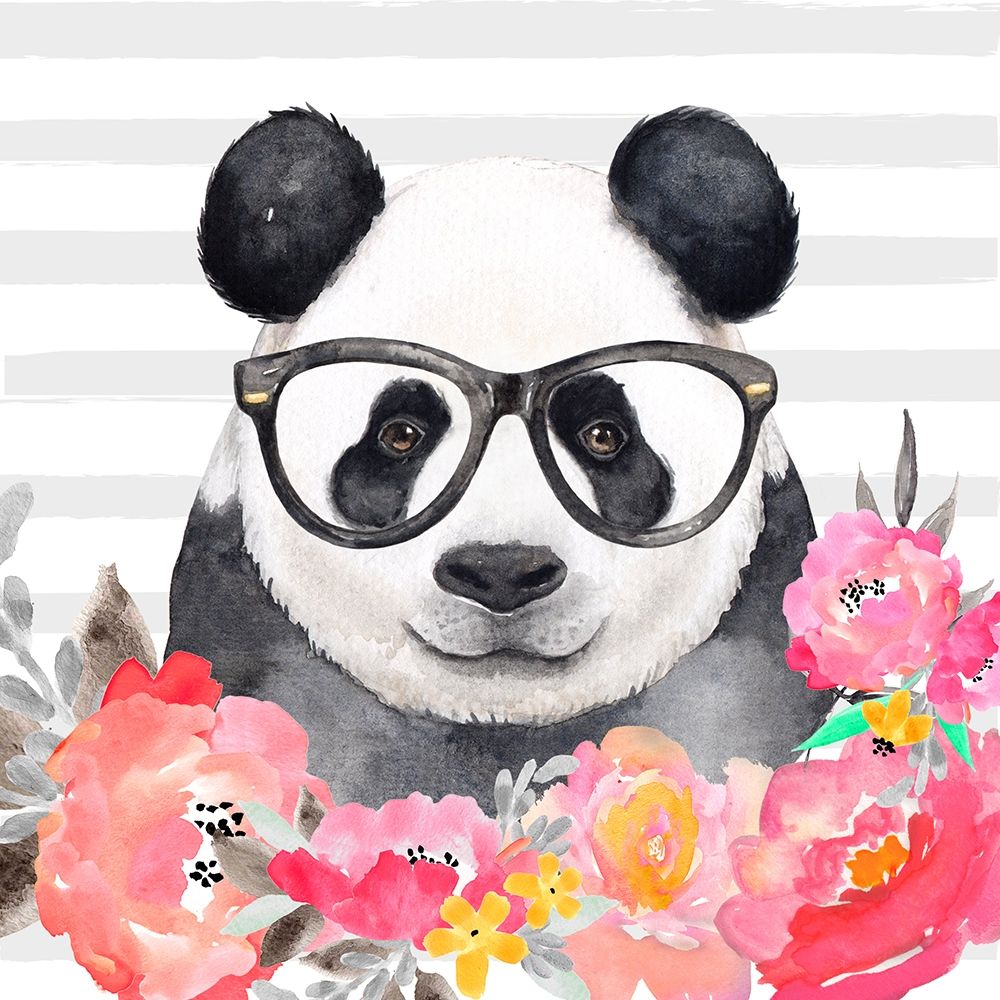 PANDA WITH GLASSES art print by Atelier B Art Studio for $57.95 CAD