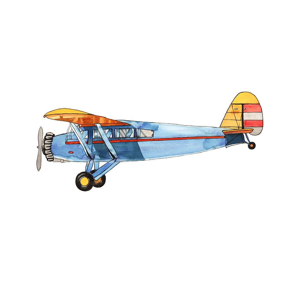 SMALL BLUE PLANE art print by Atelier B Art Studio for $57.95 CAD