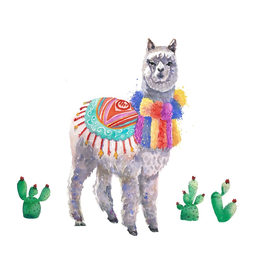 TRADITIONAL PERUVIAN LAMA art print by Atelier B Art Studio for $57.95 CAD