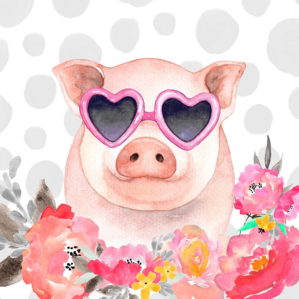 LITTLE PIG IN LOVE art print by Atelier B Art Studio for $57.95 CAD