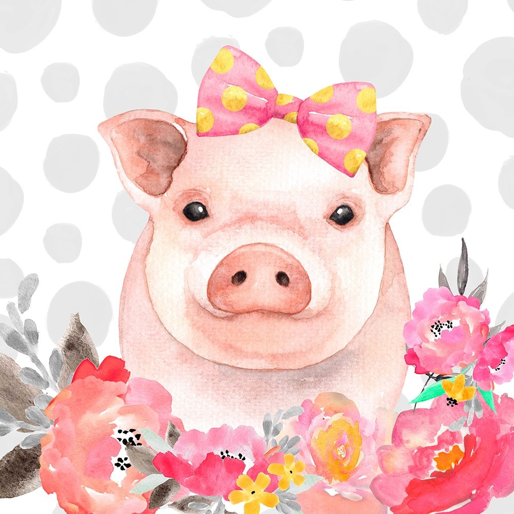 PRETTY PIG art print by Atelier B Art Studio for $57.95 CAD
