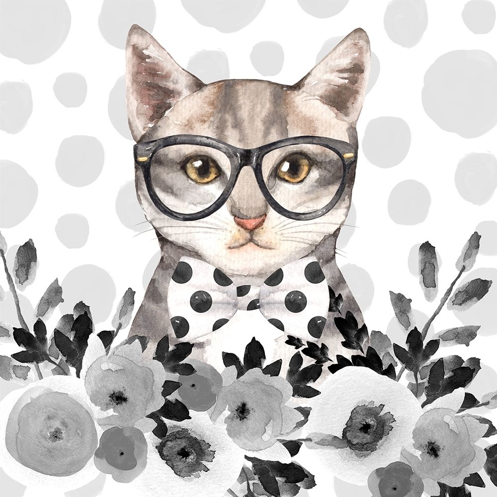 GEEK CAT art print by Atelier B Art Studio for $57.95 CAD
