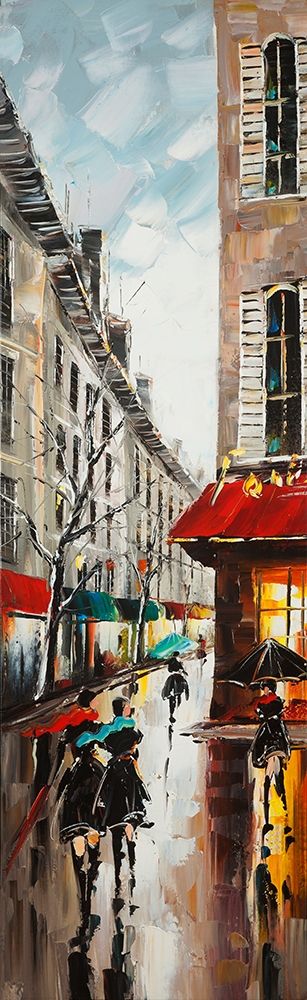 WOMEN WALKING IN THE STREET art print by Atelier B Art Studio for $57.95 CAD
