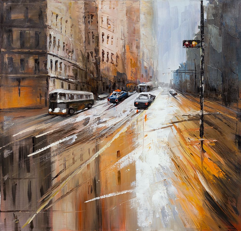 ABSTRACT CITY STREET art print by Atelier B Art Studio for $57.95 CAD