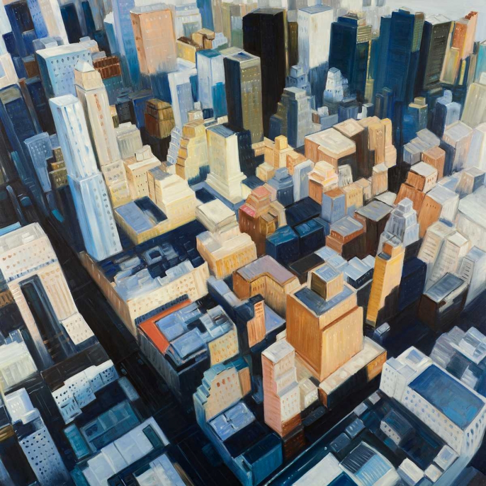 Manhattan view of the Empire State Building art print by Atelier B Art Studio for $57.95 CAD
