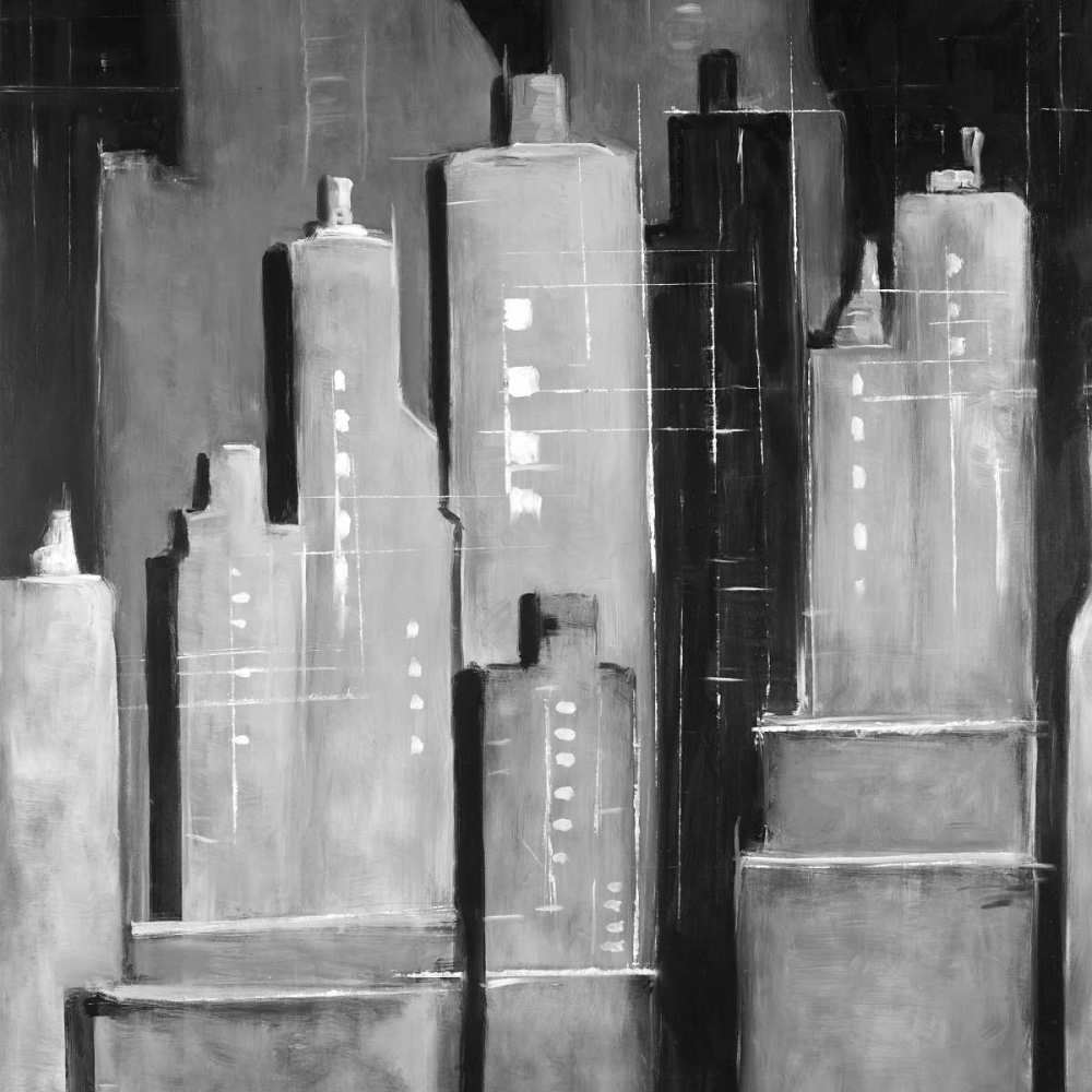 Abstract Buildings Black and White art print by Atelier B Art Studio for $57.95 CAD