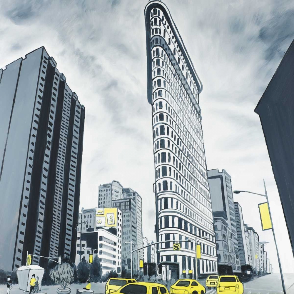 Outline of Flatiron Builing to New-York art print by Atelier B Art Studio for $57.95 CAD
