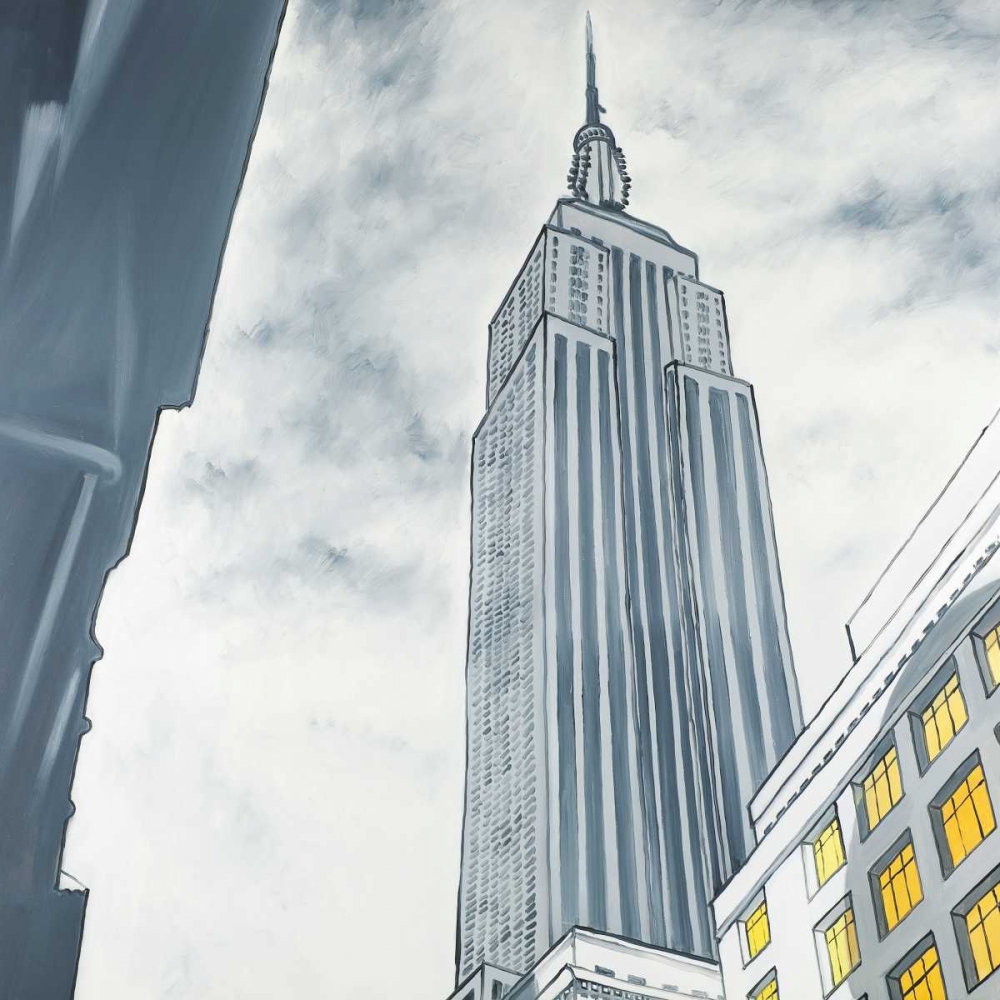 Outline of Empire State Building art print by Atelier B Art Studio for $57.95 CAD
