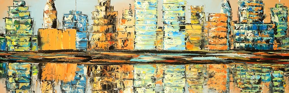 REFLECTIONS OF A COLORFUL CITY art print by Atelier B Art Studio for $57.95 CAD