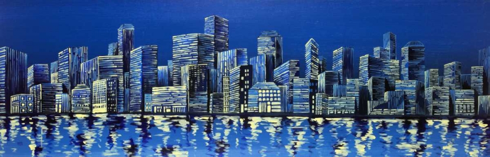 City in Blue art print by Atelier B Art Studio for $57.95 CAD