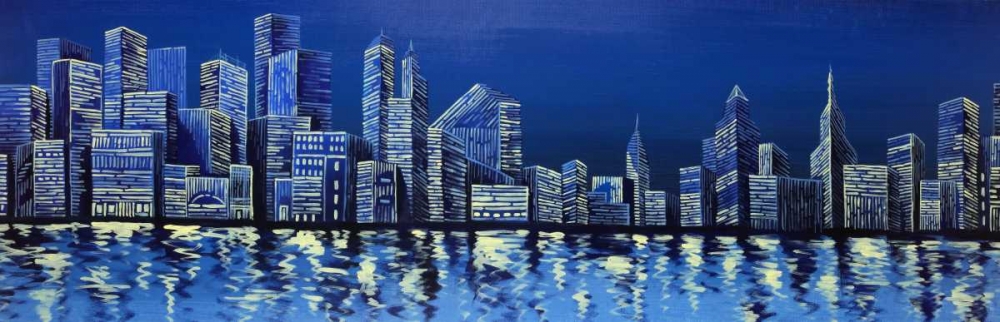 Blue Skyline art print by Atelier B Art Studio for $57.95 CAD