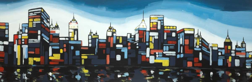 Colorful City art print by Atelier B Art Studio for $57.95 CAD