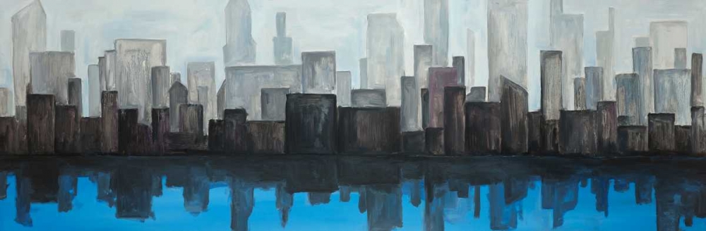 View of a Blue City art print by Atelier B Art Studio for $57.95 CAD