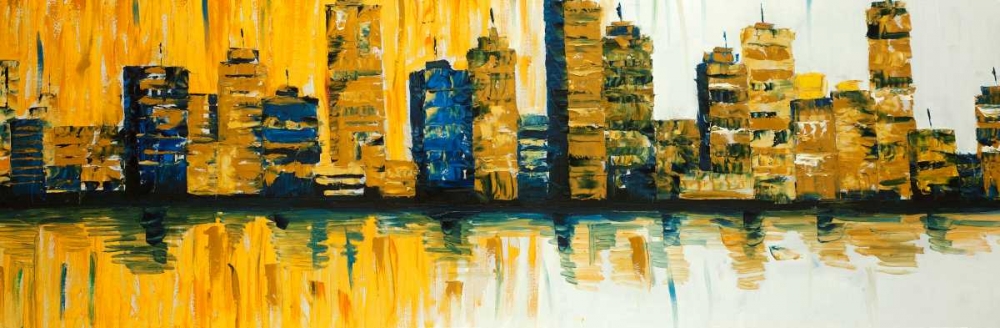 Yellow Abstract Skyscapers art print by Atelier B Art Studio for $57.95 CAD