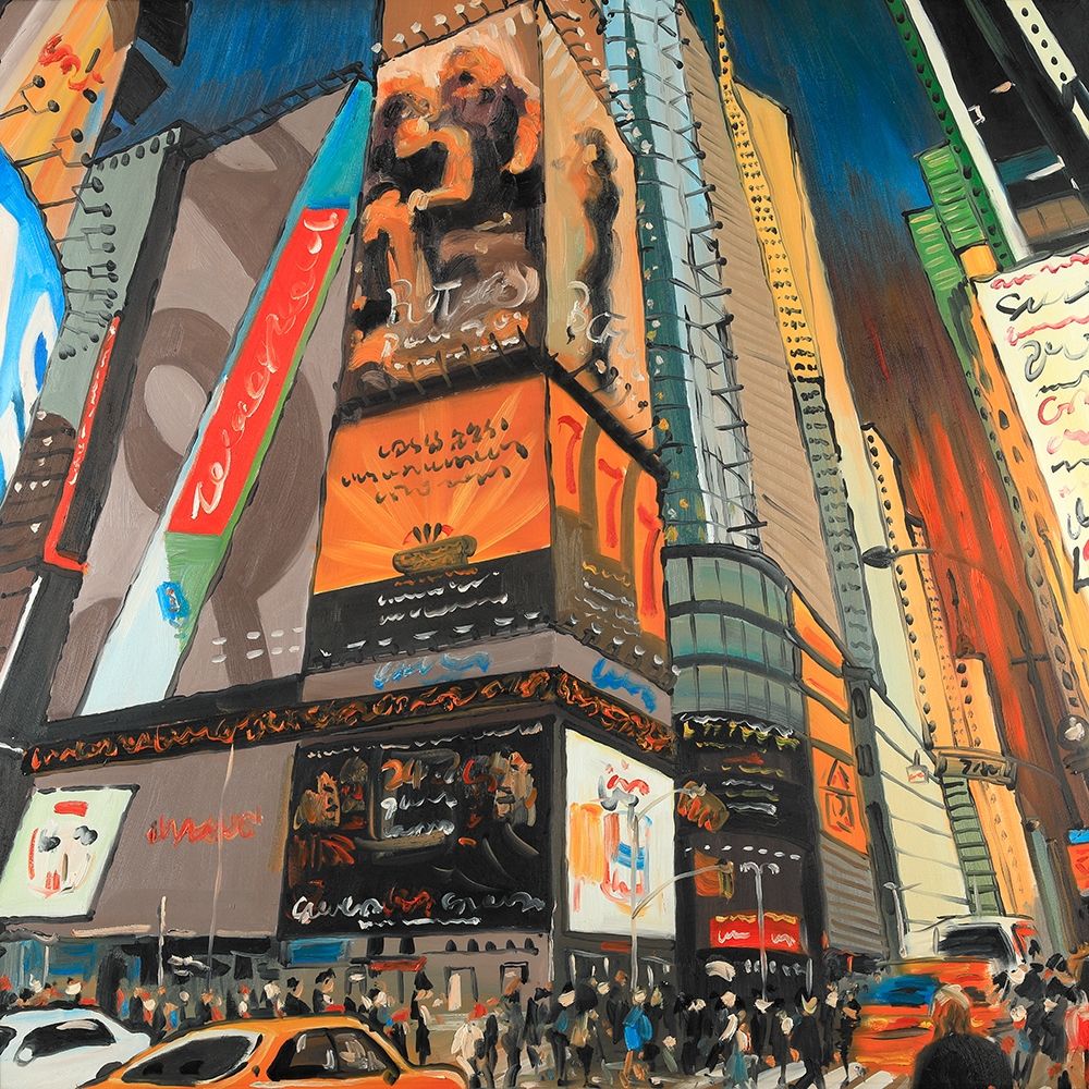 Illuminated New York City Street art print by Atelier B Art Studio for $57.95 CAD