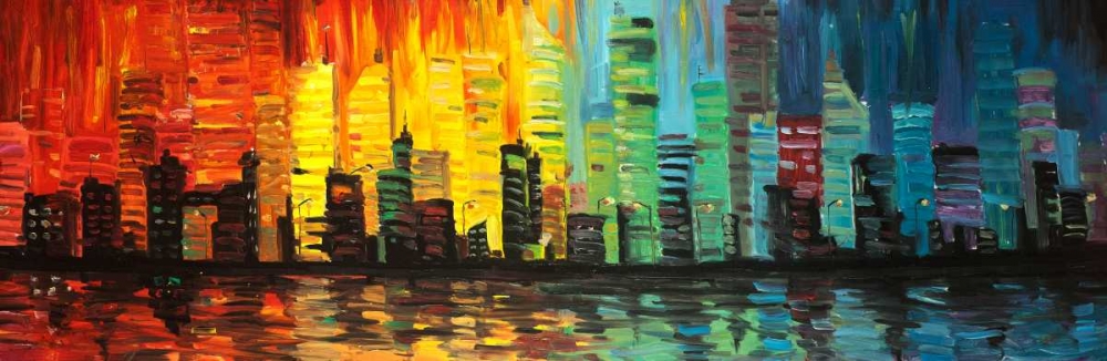 City with shade of colors art print by Atelier B Art Studio for $57.95 CAD