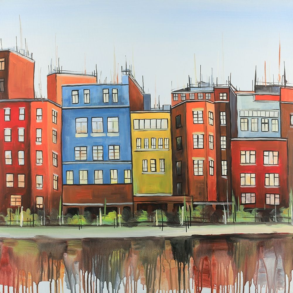 Boston Colorful Buildings art print by Atelier B Art Studio for $57.95 CAD
