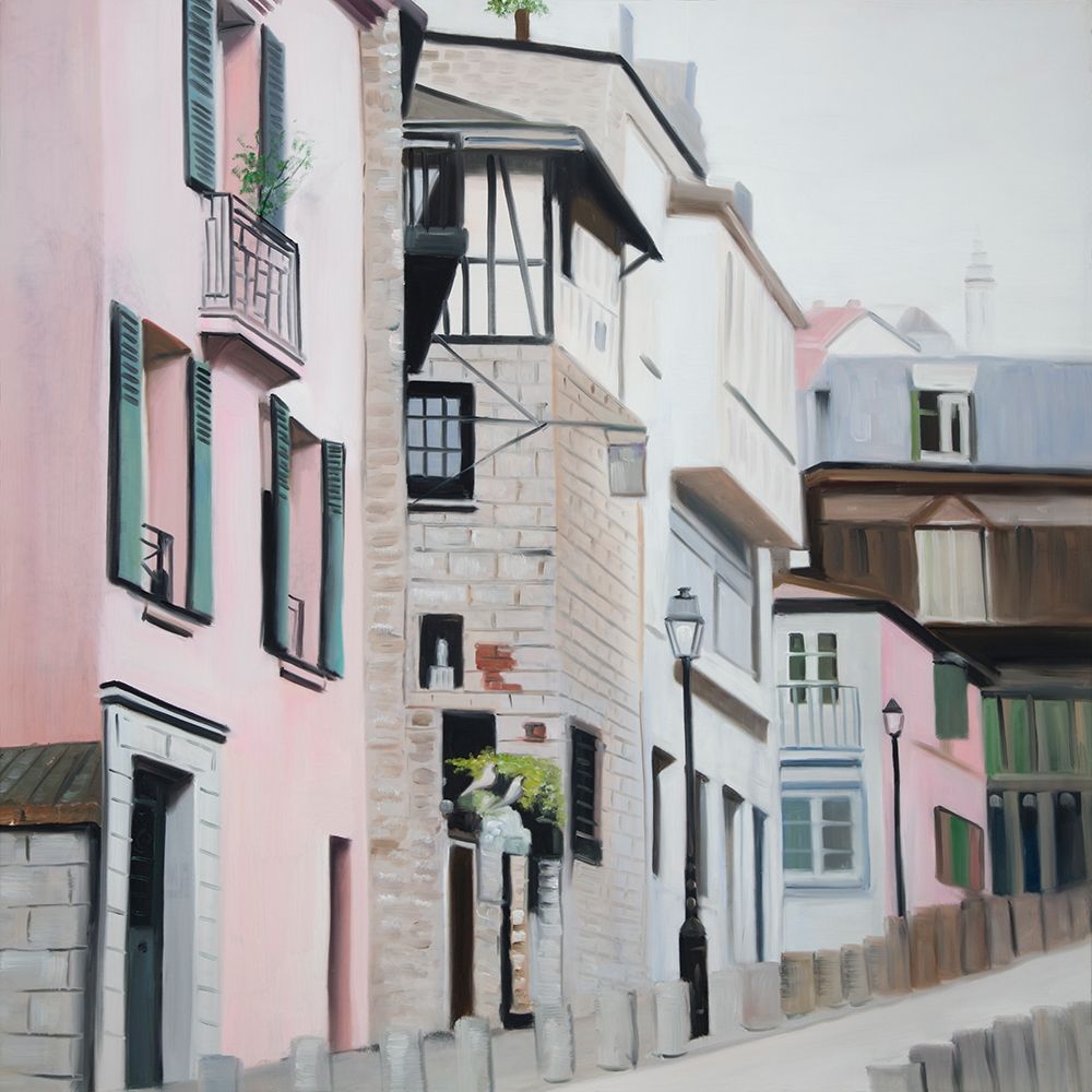 STREET IN MONTMARTRE IN PARIS art print by Atelier B Art Studio for $57.95 CAD