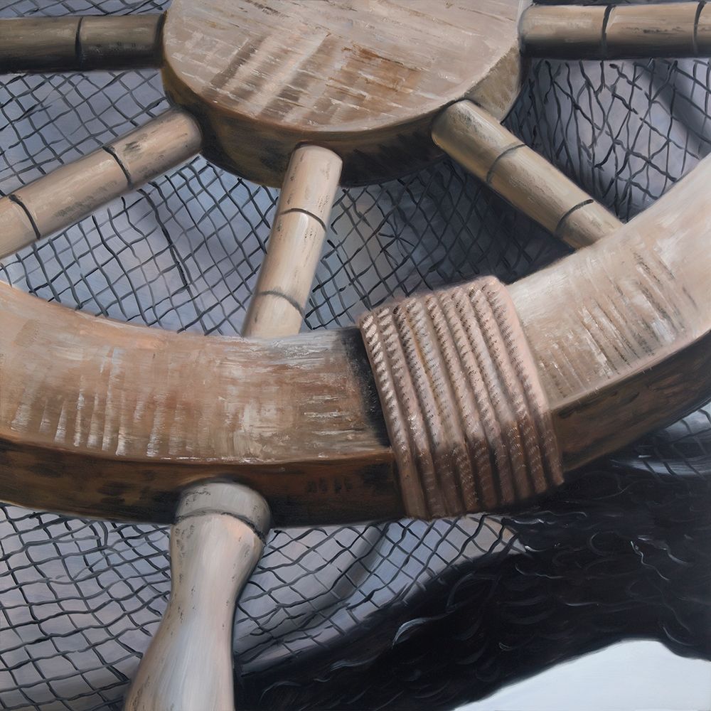 HELM ON A FISHING NET CLOSEUP art print by Atelier B Art Studio for $57.95 CAD