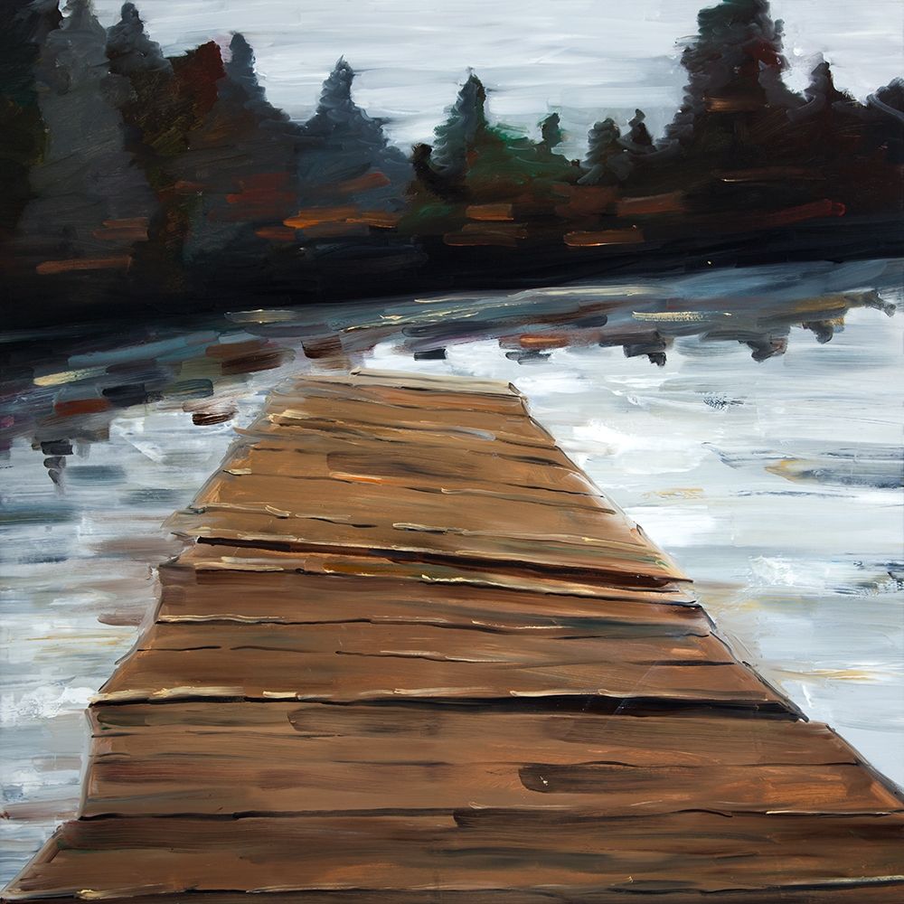 DOCK AND LAKE art print by Atelier B Art Studio for $57.95 CAD