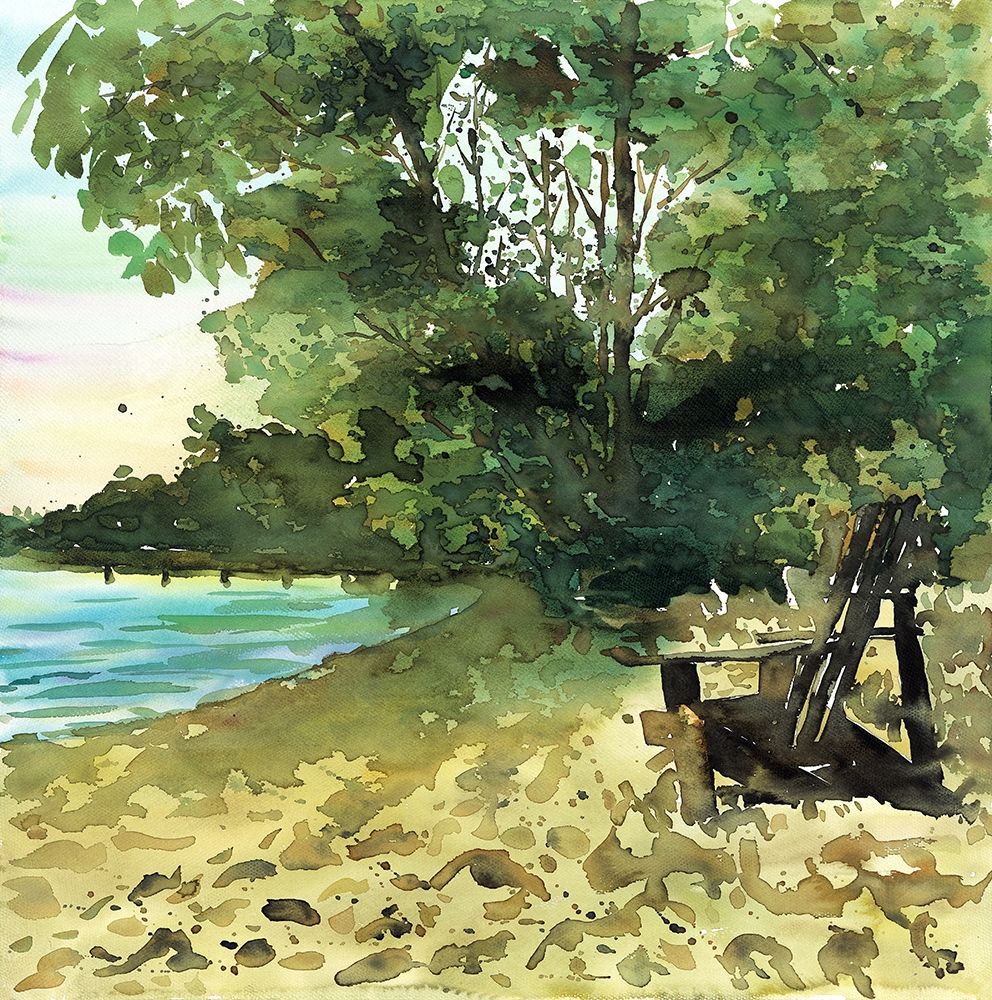 DAY AT THE LAKE art print by Atelier B Art Studio for $57.95 CAD
