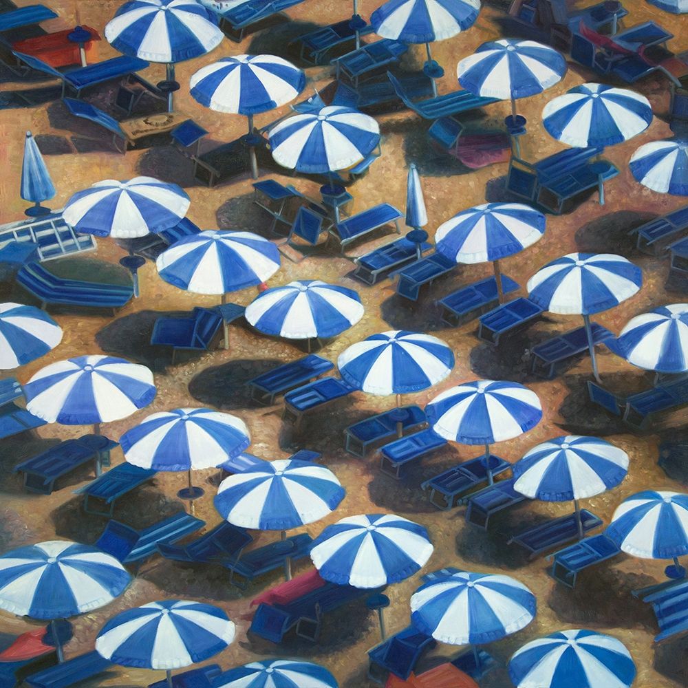 BEACH UMBRELLAS art print by Atelier B Art Studio for $57.95 CAD